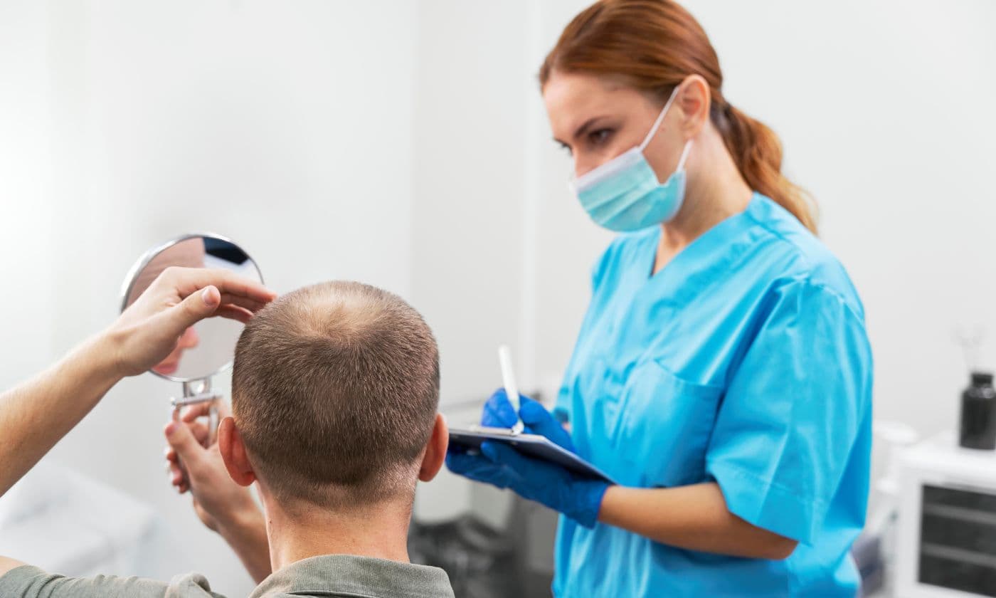 Steps of the DHI hair transplant at FK Clinic